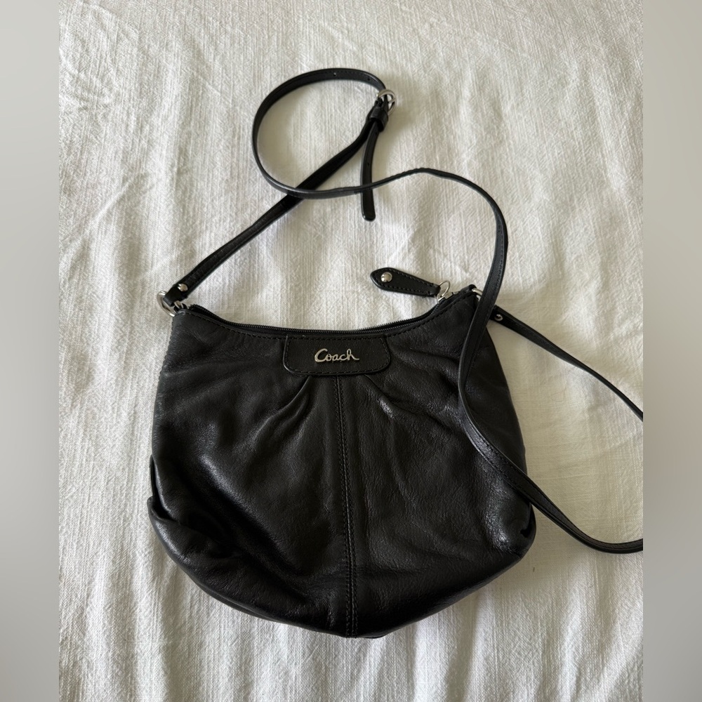 Coach Black Pebble Leather Crossbody